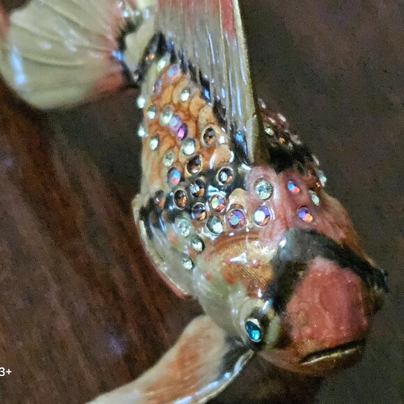 RARE JAY STRONGWATER GEOFFREY TROPICAL FISH GROTTO OCEAN CRYSTAL ENAMEL FIGURINE - Picture 12 of 12